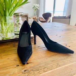 ✨NEW Stuart Weitzman Black Suede Pump Heels 5 1/2
